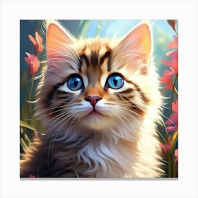 Creative Feline Cat Artwork 9 Canvas Print