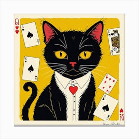 Playing Cards Cat 2 Canvas Print