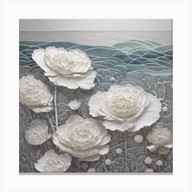 White Flowers Canvas Print