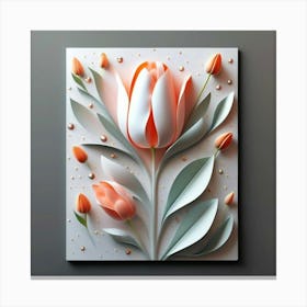 3d Tulips 1 Canvas Print