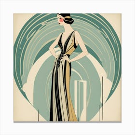 Deco Woman 11 Canvas Print