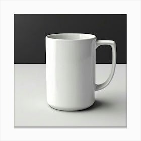 Mock Up Mug Blank Plain White Ceramic Customizable Unadorned Empty Clean Simple Minimal (2) Canvas Print