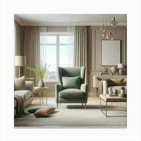 Modern Living Room 4 Canvas Print