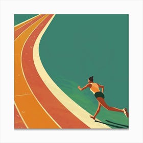 A Track And Field Competition Minimal Illustrati 1718703029 3 Canvas Print