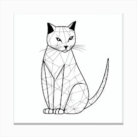 Low Poly Cat Canvas Print