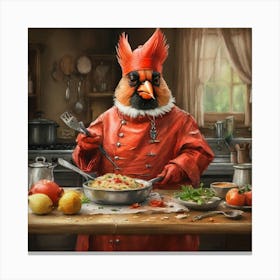 Chef Cardinal Canvas Print