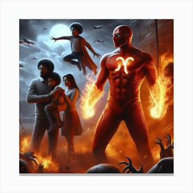 Aries Superhero Canvas Print