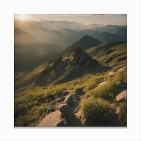 Sunrise In The Mountains 1 Canvas Print