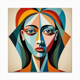 Abstract Portrait Of A Woman 1 Canvas Print