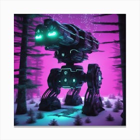 Robot In The Forest 1 Canvas Print