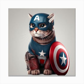 Captain America Avengers Cat Canvas Print