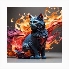 Fire Cat 1 Canvas Print