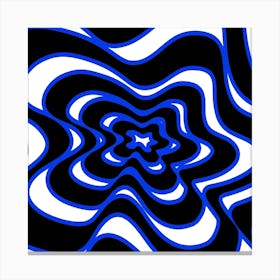 Blue And White Swirls 1 Canvas Print