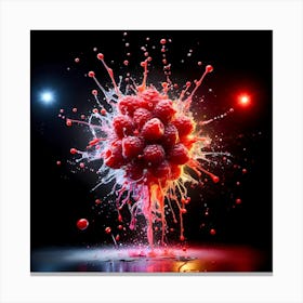 Raspberry Splash Canvas Print