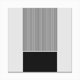 Minimalist Black And White Stripes Canvas Print