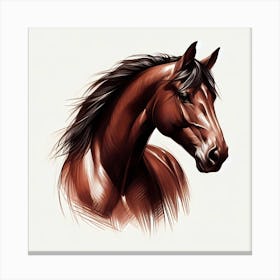Horse Head brown Canvas Print