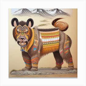 Tibetan Lion Canvas Print