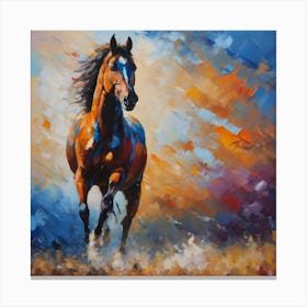 Horse Galloping Canvas Print