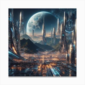 Futuristic City 10 Canvas Print