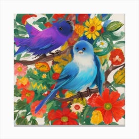 Bluebirds Canvas Print