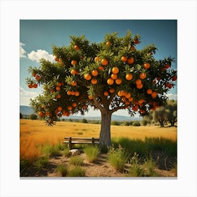 Default Under The Orange Tree Art 3 Canvas Print