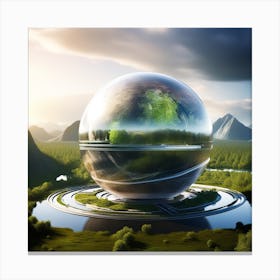 Futuristic Planet 2 Canvas Print