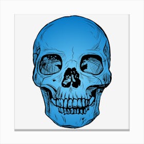 Blue Skull Canvas Print