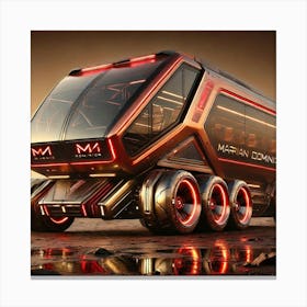 Mars Dominion Transit Rover Radiant Amber Canvas Print