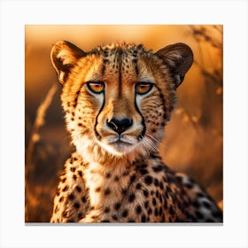 Cheetah Portrait Canvas Print