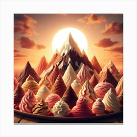 Ice Cream Desserts Canvas Print