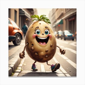 Potato On The Street Canvas Print