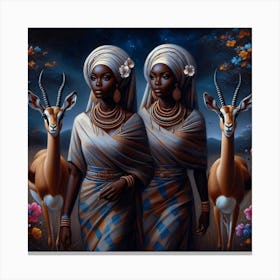 Two African Women Canvas Print