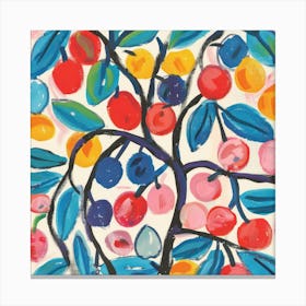 Summer Cherries Painting Matisse Style 14 Canvas Print