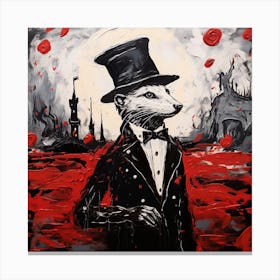 Mouse In A Top Hat Canvas Print