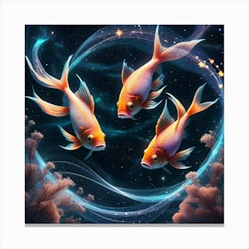 Goldfish In A Circle 1 Canvas Print