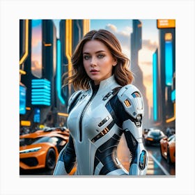 Futuristic Woman 27 Canvas Print