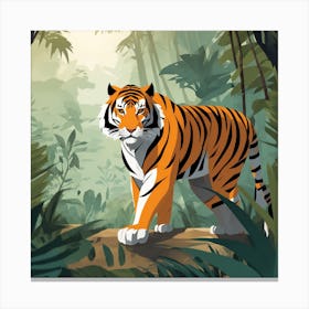 Tiger In The Jungle 19 Canvas Print