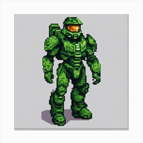 Halo Pixel Art Canvas Print