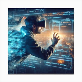 Man In Vr Canvas Print