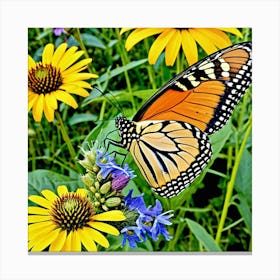 Butterflies Insect Lepidoptera Wings Antenna Colorful Flutter Nectar Pollen Metamorphosis (14) 1 Canvas Print
