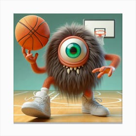 Basketball Monster 3 Canvas Print