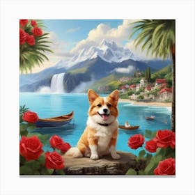 Corgi Dog Canvas Print