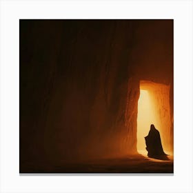 Jesus In The Cave 1 Canvas Print