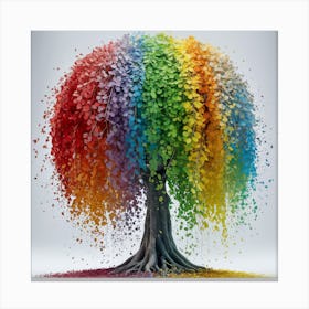 Rainbow Soul Tree (1) 2 Canvas Print