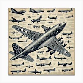 Vintage Airplanes Canvas Print