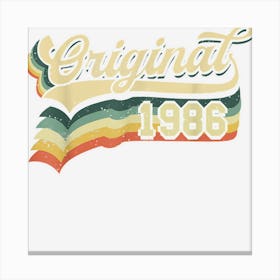 36th Birthday Original Retro Men Women 1986 36 Years Old Bd Canvas Print