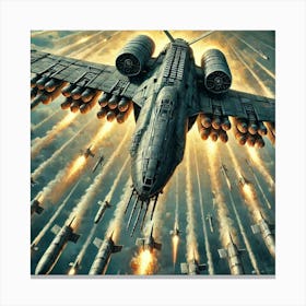 Skybreaker Gunship Missile System Iron Commonwealth Canvas Print