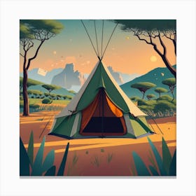 Tent In The Wilderness Canvas Print