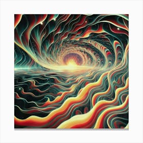 Interstellar laser light line pattern abstract art 12 Canvas Print