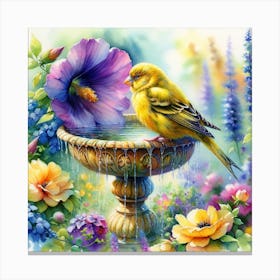 Bird Bath Canvas Print